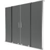 Mexen Velar L Duo Badewannenabtrennung 2-flügelig verschiebbar 170 x 150 cm, grafit, chrom - 896-170-003-42-01