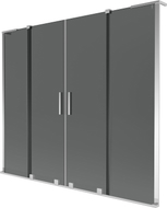 Mexen Velar L Duo Badewannenabtrennung 2-flügelig verschiebbar 170 x 150 cm, grafit, chrom - 896-170-003-42-01