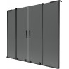 Mexen Velar L Duo Duschabtrennung 2-flügelig verschiebbar 170 x 150 cm, Graphit, Schwarz - 896-170-003-42-70