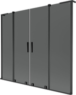 Mexen Velar L Duo Duschabtrennung 2-flügelig verschiebbar 170 x 150 cm, Graphit, Schwarz - 896-170-003-42-70