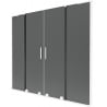 Mexen Velar L Duo Badewannenabtrennung 2-flügelig verschiebbar 200 x 150 cm, Graphit, Weiß - 896-200-003-42-20