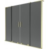 Mexen Velar L Duo Badewannenabtrennung 2-flügelig verschiebbar 200 x 150 cm, Graphit, gebürstetes Gold - 896-200-003-42-55