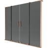 Mexen Velar L Duo Badewannenfaltwand 2-flügelig verschiebbar 200 x 150 cm, Grafit, gebürstetes Kupfer - 896-200-003-42-65