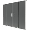 Mexen Velar L Duo Duschwand 2-flügelig, verschiebbar 200 x 150 cm, Graphit, gebürsteter Nickel - 896-200-003-42-97