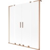 Mexen Velar L Duo Duschwand mit zwei verschiebbaren Flügeln 160 x 150 cm, mattiert, gebürstetes Kupfer - 896-160-003-32-65