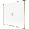 Mexen Velar L Duo Badewannenfaltwand 2-flügelig verschiebbar 170 x 150 cm, matt, gold - 896-170-003-32-50