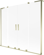 Mexen Velar L Duo Badewannenfaltwand 2-flügelig verschiebbar 170 x 150 cm, matt, gold - 896-170-003-32-50