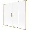 Mexen Velar L Duo Badewannenfaltwand 2-flügelig ausziehbar 170 x 150 cm, matt, gebürstetes Gold - 896-170-003-32-55
