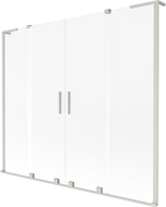 Mexen Velar L Duo Badewannenabtrennung 2-flügelig, verschiebbar 170 x 150 cm, satiniert, gebürstetes Nickel - 896-170-003-32-97