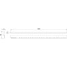 Mexen Line-B Front-Duschleiste 130 cm, gebürstetes Gold - 185503130U
