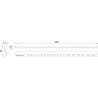 Mexen Line-B Front-Duschwannenschiene 180 cm, schwarz - 187003180U