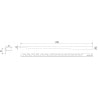 Mexen Line-B Bodenabschlüsse Leiste 120 cm links, gold - 185001120L