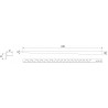 Mexen Line-B Boden Gefälleleiste 120 cm links, schwarz - 187001120L