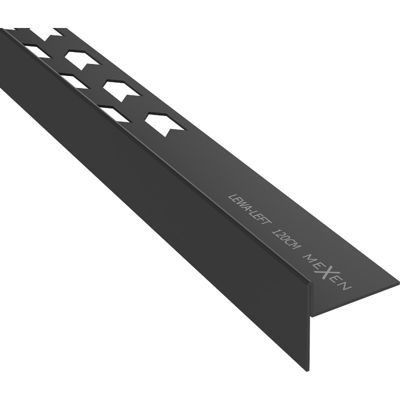 Mexen Line-B Boden Gefälleleiste 120 cm links, schwarz - 187001120L