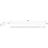Mexen Line-B Bodenkante links 180 cm, gold - 185001180L