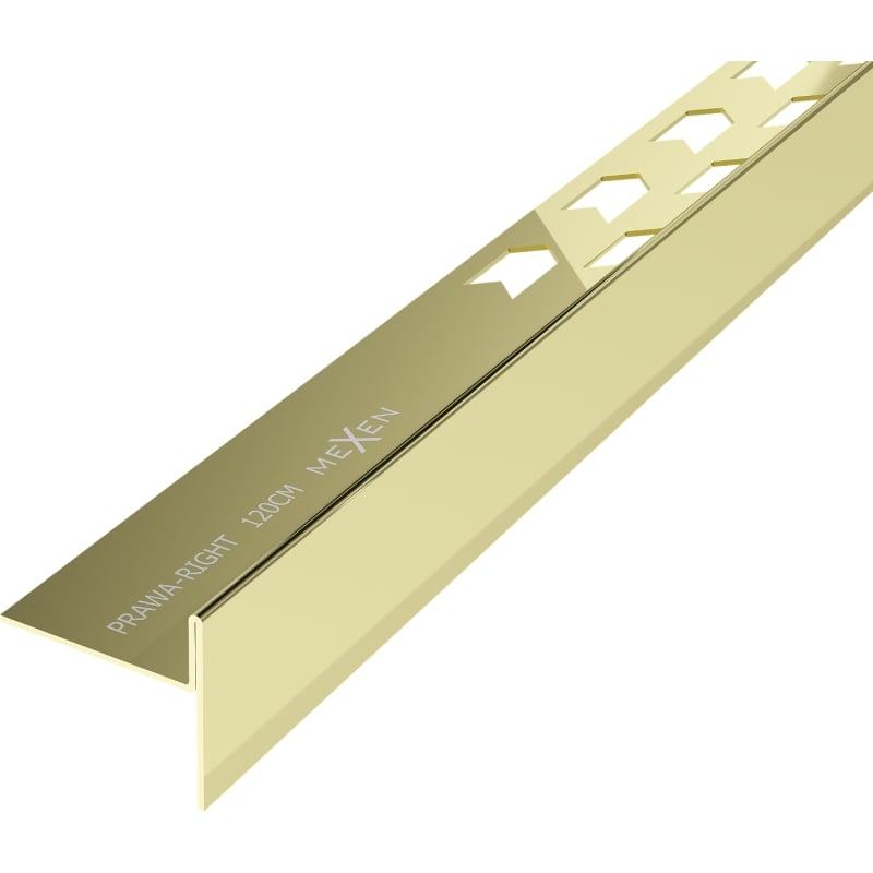 Mexen Line-B Bodenabschlussschiene 120 cm rechts, gold - 185001120R