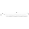 Mexen Line-B Bodenabfallleiste 120 cm rechts, schwarz - 187001120R