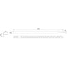 Mexen Line-B Fußleistenabdeckung 180 cm rechts, Inox - 181001180R