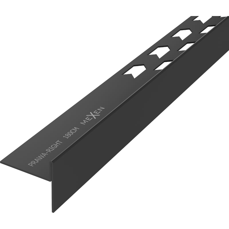 Mexen Line-B Bodenablauflösung 180 cm rechts, schwarz - 187001180R
