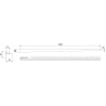Mexen Line-B Gefälleprofil für Glas 120 cm rechts, Gold - 185004120R