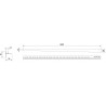 Mexen Line-B Gefälleleiste für Glas 180 cm links, gebürstetes Gold - 185504180L