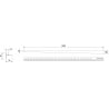 Mexen Line-B Gefälleleiste für Glas 180 cm links, schwarz - 187004180L