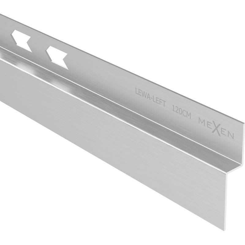Mexen Line-B Wandablaufleiste 120 cm links, Inox - 181002120L