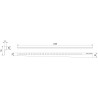 Mexen Line-B Wandleiste 120 cm links, gebürstetes Gold - 185502120L