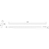Mexen Line-B Eckabschlussleiste 120 cm links, schwarz - 187002120L