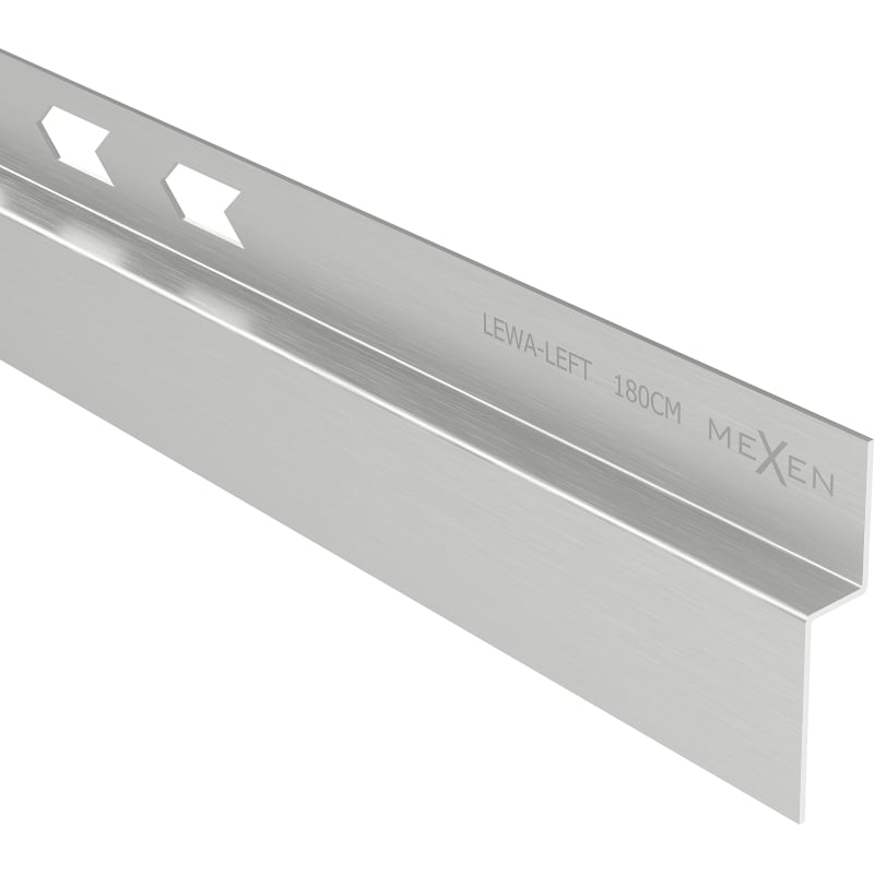 Mexen Line-B Wandwinkel-Abschlussleiste 180 cm links, Inox - 181002180L