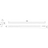 Mexen Line-B Wandabfallleiste 180 cm links, gold - 185002180L