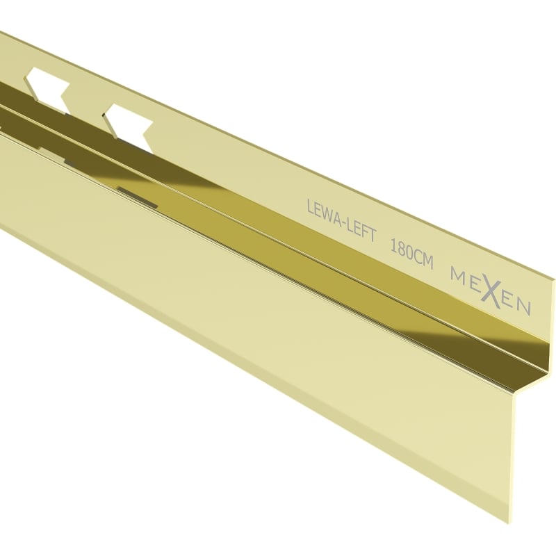 Mexen Line-B Wandabfallleiste 180 cm links, gold - 185002180L