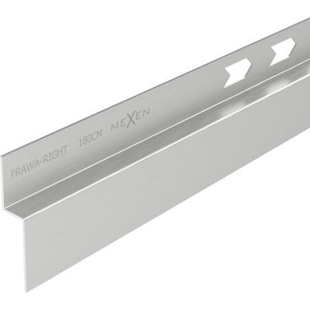Mexen Line-B Neigungsleiste wandseitig 180 cm rechts, Inox - 181002180R