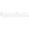 Mexen Line-B Wandablaufleiste 180 cm rechts, gold - 185002180R