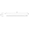 Mexen Line-B Abgussleiste für Glas 120 cm links, Inox - 181004120L