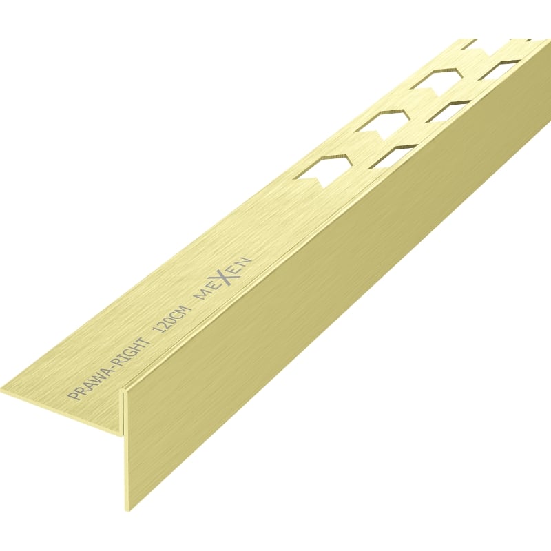 Mexen Line-B Bodenablaufleiste 120 cm rechts, gebürstet gold - 185501120R