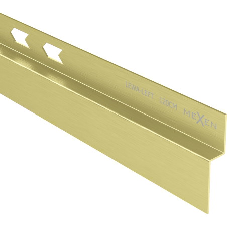 Mexen Line-B Wandleiste 120 cm links, gebürstetes Gold - 185502120L