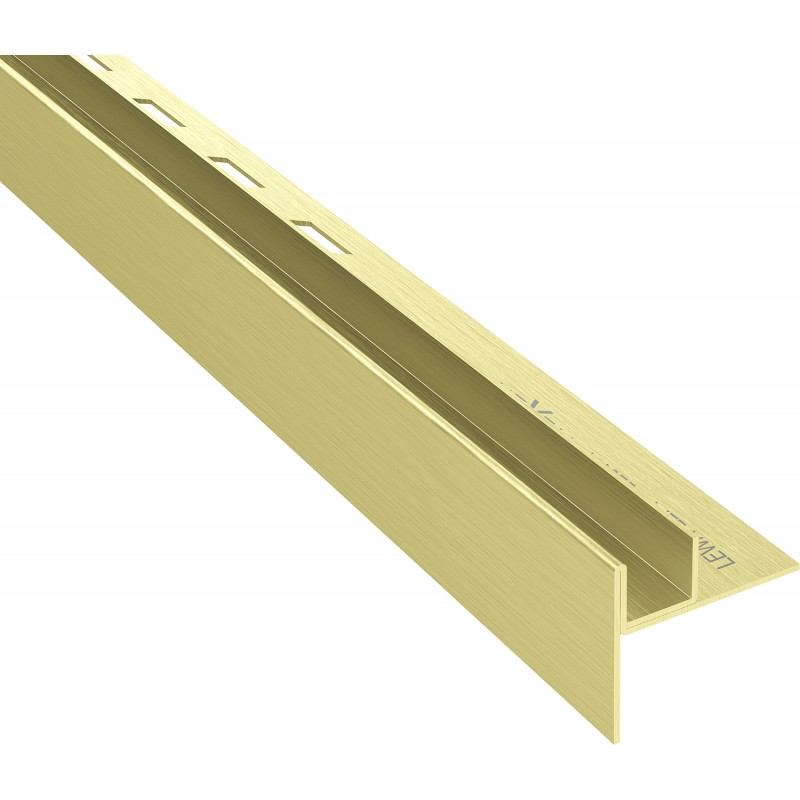 Mexen Line-B Glasablaufschiene 120 cm links, gebürstetes Gold - 185504120L