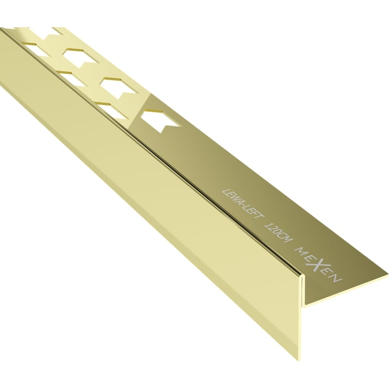 Mexen Line-B Bodenabschlüsse Leiste 120 cm links, gold - 185001120L