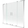 Mexen Velar L Duo Duschabtrennung 2-flügelig verschiebbar 170 x 150 cm, transparent, Chrom - 896-170-003-02-01