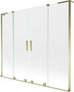 Mexen Velar L Duo Badewannenfaltwand 2-flügelig gleitend 170 x 150 cm, transparent, gold - 896-170-003-02-50