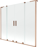 Mexen Velar L Duo Duschwand 2-flügelig, verschiebbar 170 x 150 cm, transparent, gebürstetes Kupfer - 896-170-003-02-65