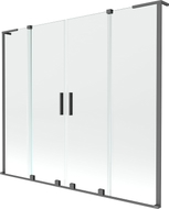 Mexen Velar L Duo-Badewannenaufsatz, 2-flügelig, verschiebbar 170 x 150 cm, transparent, Gun Metal - 896-170-003-02-95