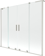 Mexen Velar L Duo Badewannen-Faltwand, 2-flüglig, 170 x 150 cm, transparent, gebürstetes Nickel - 896-170-003-02-97