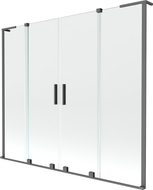 Mexen Velar L Duo-Duschabtrennung 2-flügelig, verschiebbar 200 x 150 cm, transparent, Gun Metal - 896-200-003-02-95