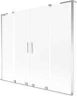 Mexen Velar L Duo Badewannenwand 2-flügelig verschiebbar 200 x 150 cm, matt, Chrom - 896-200-003-32-01