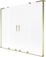 Mexen Velar L Duo Badewannen-Faltwand 2-flügelig verschiebbar 200 x 150 cm, matt, gold - 896-200-003-32-50