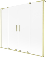 Mexen Velar L Duo-Badewannenfaltwand 2-teilig, verschiebbar 200 x 150 cm, matt, gold gebürstet - 896-200-003-32-55