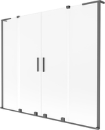 Mexen Velar L Duo-Duschwand 2-flügelig, verschiebbar 200 x 150 cm, matt, Gun Metal - 896-200-003-32-95