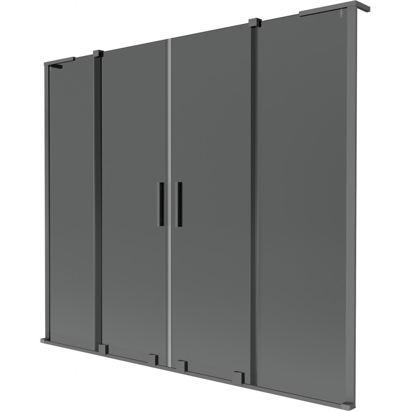 Mexen Velar L Duo Duschwand 2-flügelig verschiebbar 170 x 150 cm, Graphit, Gun Metal - 896-170-003-42-95